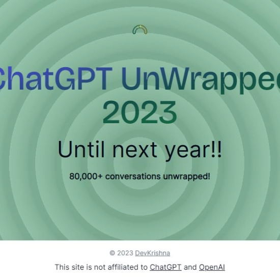 Logo of AI "ChatGPT UnWrapped 2023".