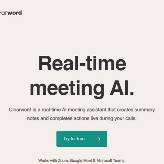 Logo der KI "Clearword".