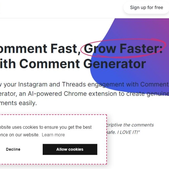 Logo der KI "Comment Generator".