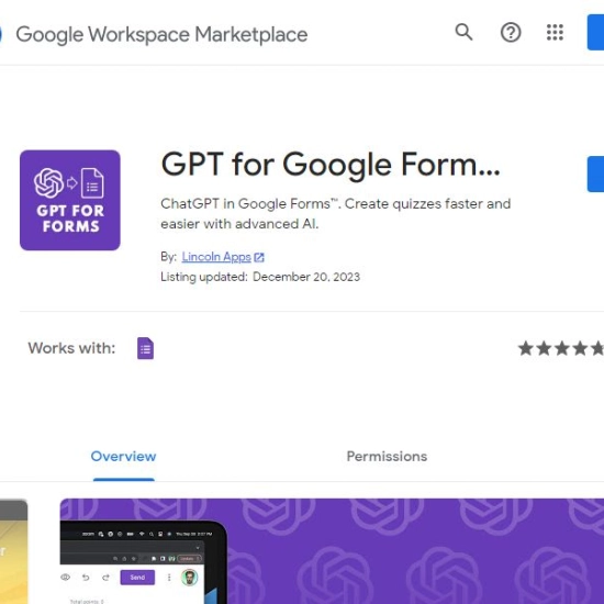 Logo de IA "GPT For Google Forms".