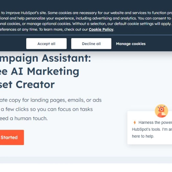 Logo de IA "HubSpot Campaign Assistant".