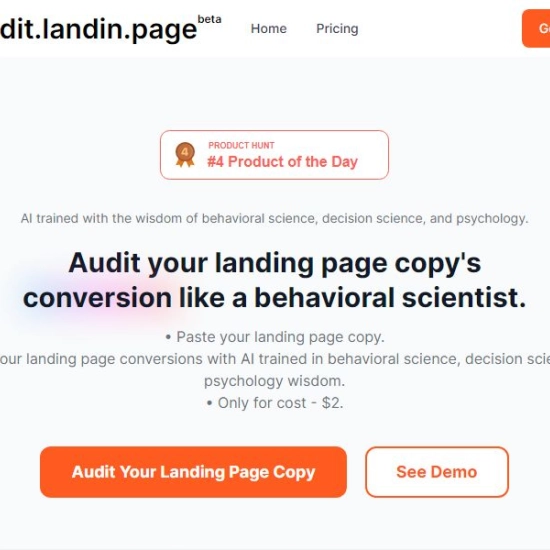 Logo de IA "Landing Page Copy Audit".