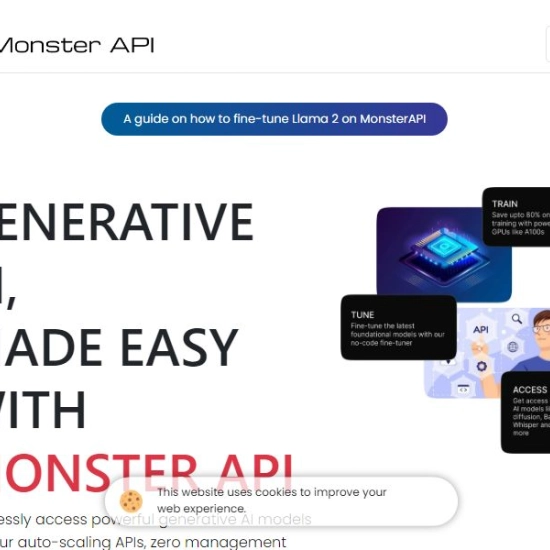 Logo de IA "Monster API".