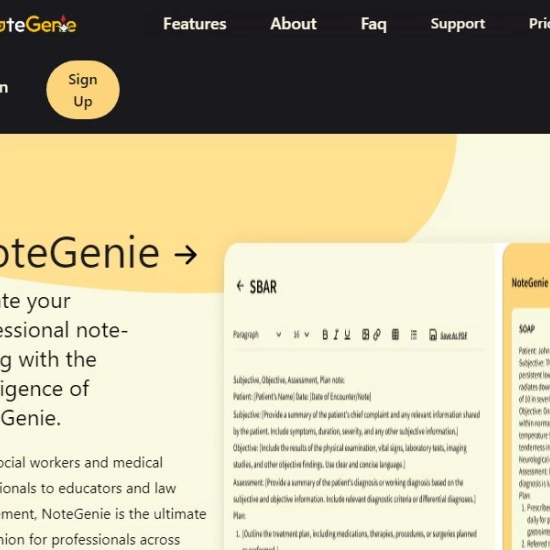 Logo de IA "NoteGenie".