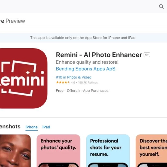 Logo der KI "Remini".