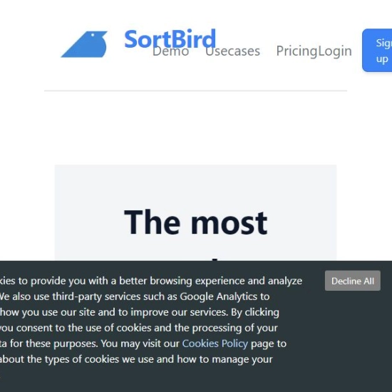 Logo of AI "SortBird".