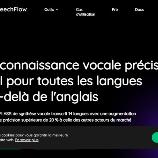 Logo de IA "SpeechFlow".