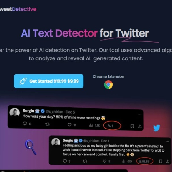 Logo de IA "TweetDetective".