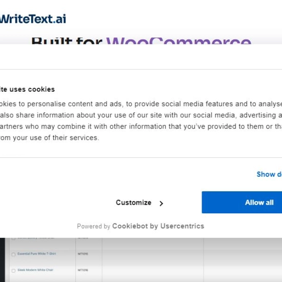 Logo de IA "WriteText.ai".