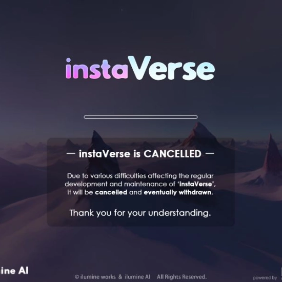 Logo of AI "instaVerse".