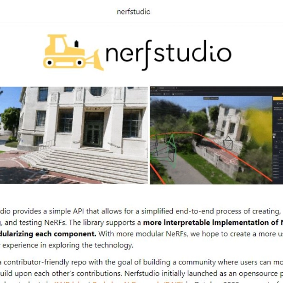 Logo of AI "nerfstudio".