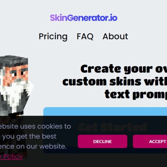 Logo of AI "skingenerator.io".